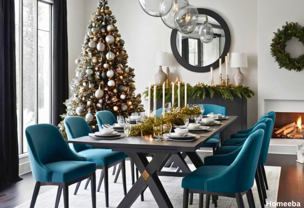 christmas decor for dining room table